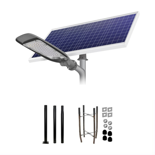 Lampa solarna Solar Strefa Turbo 4300 lm ze słupem 3 m - kompletny zestaw z kotwą fundamentową