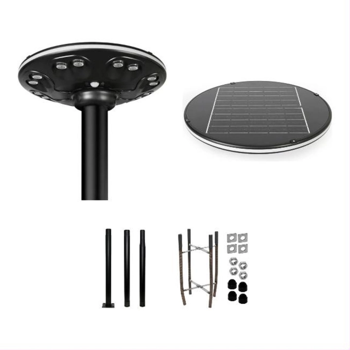 Lampa solarna Solar Dysk 1400 lm ze słupem 3 m - kompletny zestaw z kotwą fundamentową