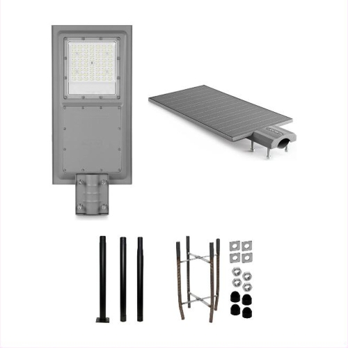 Lampa solarna Solar Klasyk 2300 lm ze słupem 3,8 m - kompletny zestaw z kotwą fundamentową