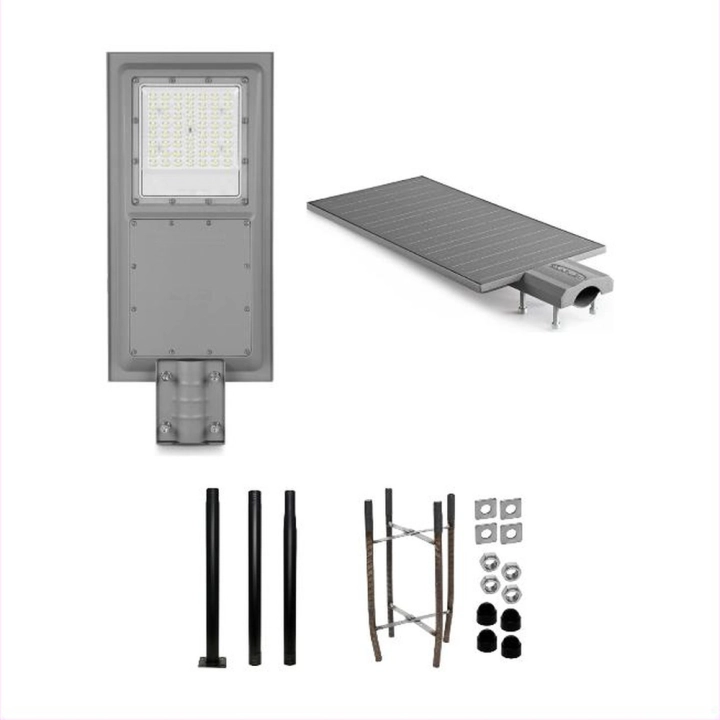 Lampa solarna Solar Klasyk 2300 lm ze słupem 3,8 m - kompletny zestaw z kotwą fundamentową